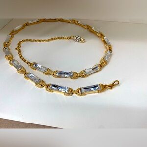 St. Johns‎ Belt Vintage GORGEOUS Gold Tone and Rhinestones